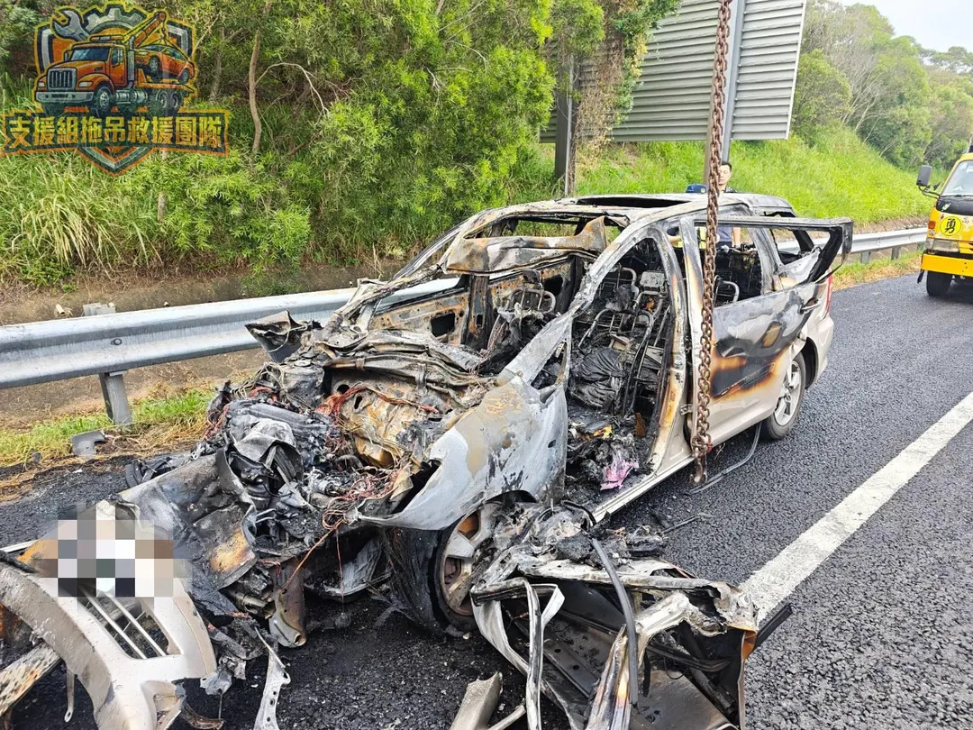 車禍現場。(圖/支援組拖吊救援團隊授權提供)