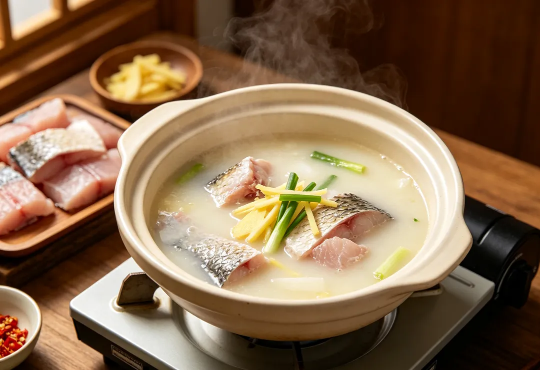 建議以蒸煮、煮湯或低溫煎（不冒煙）等溫和方式處理魚類，避免油炸、大火煎至焦黑，以及反覆回鍋加熱等高溫烹調手法。（示意圖／AI生成圖）