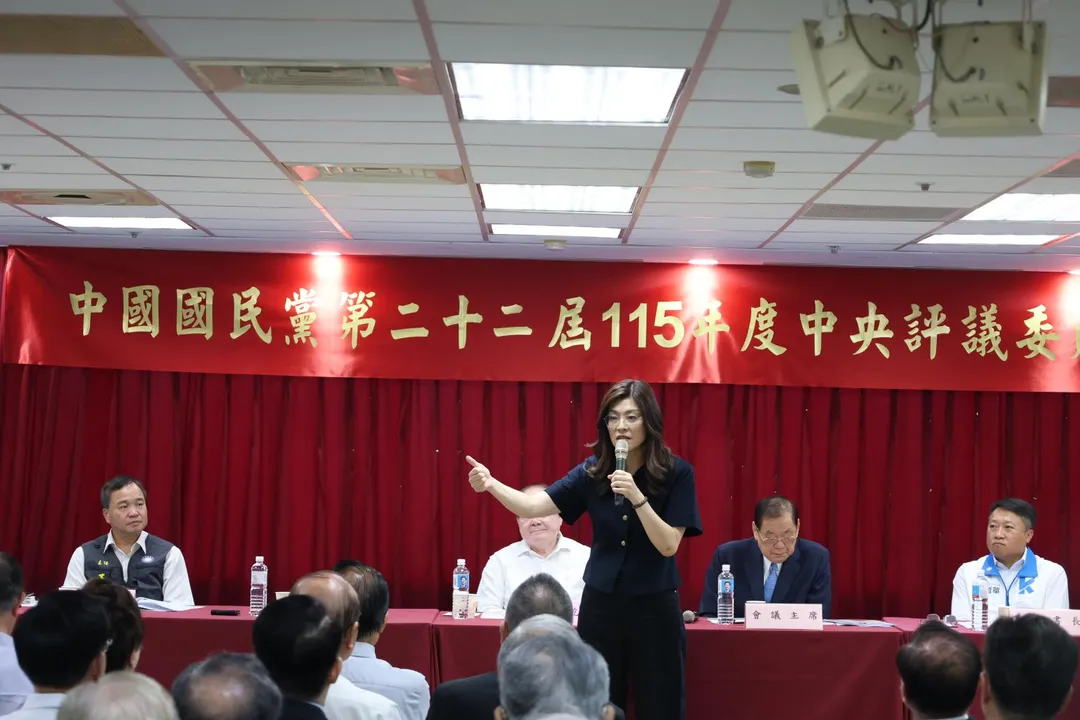 國民黨主席鄭麗文出席中評委會議。（圖／國民黨提供）