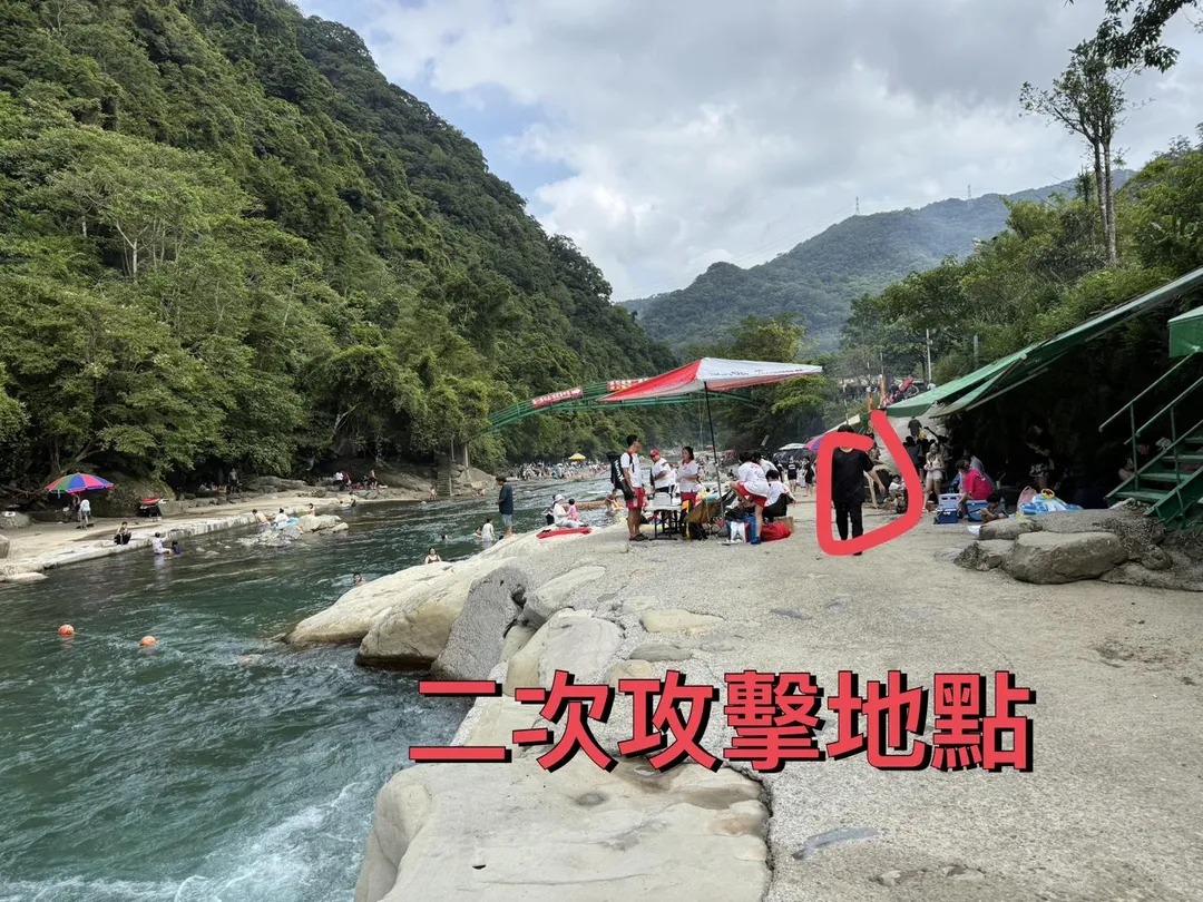 謝姓嫌犯二度攻擊消防員的地點。（圖／警方提供）