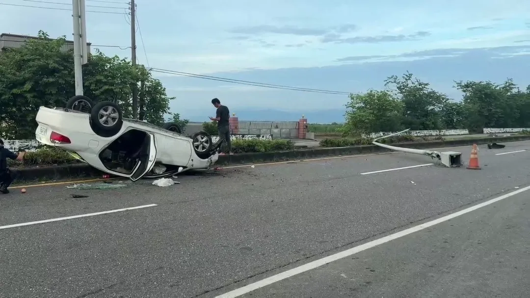 車禍現場。（圖／中天新聞）