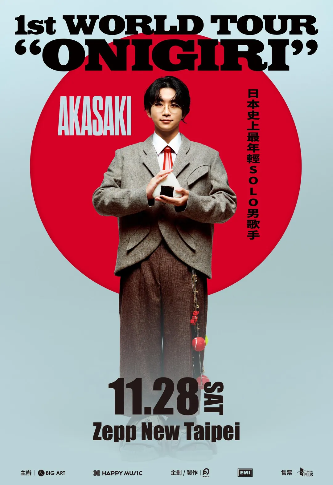 AKASAKI將於11月28日登上Zepp New Taipei開唱。（圖／大鴻藝術BIG ART、大福音樂HAPPY MUSIC提供）