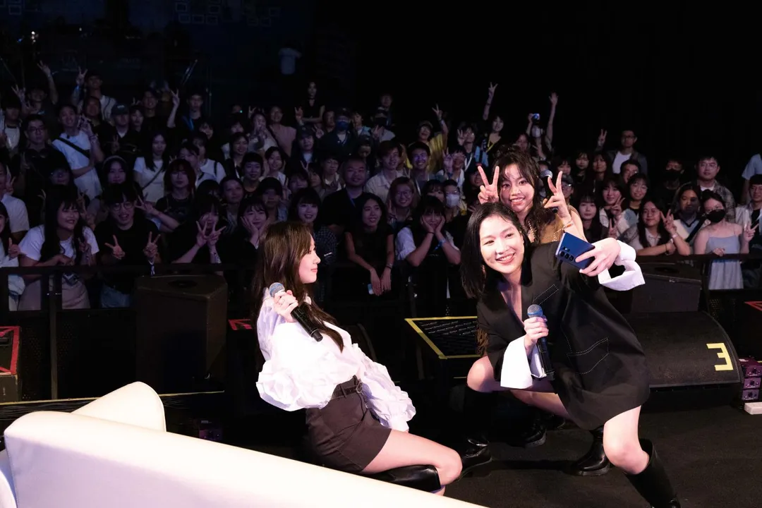 馬愷伶（左起）聯手AmazingTalker Sandra﹑吳汶芳合作Live Podcast。（圖／ID音樂節 提供）
