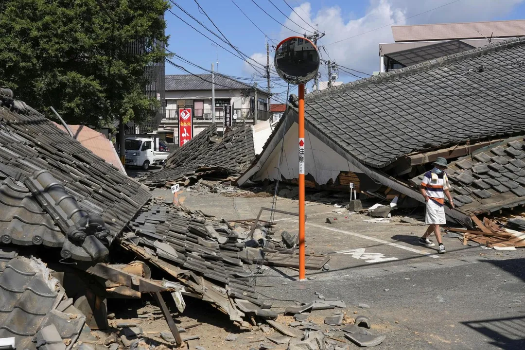 熊本強震重創當地。（圖／美聯社）