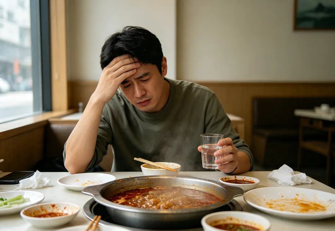 吃完某些食物後,出現口渴、頭脹甚至噁心的感受,未必只是「口味太鹹」的問題。(示意圖/AI生成圖)