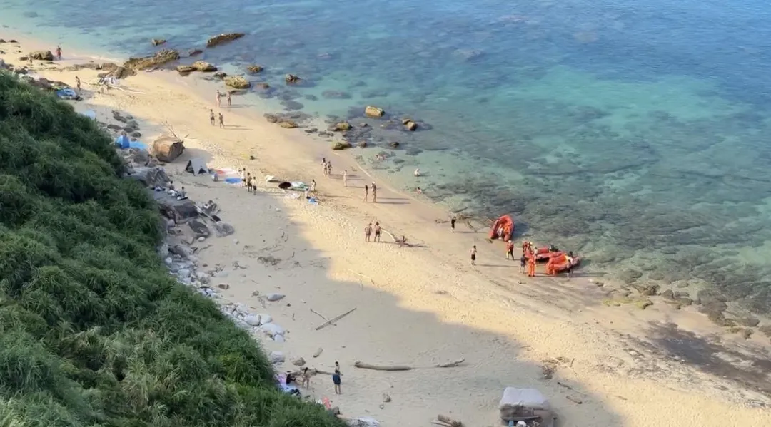 金山燭台雙嶼海域發生溺水意外。（圖／翻攝畫面）