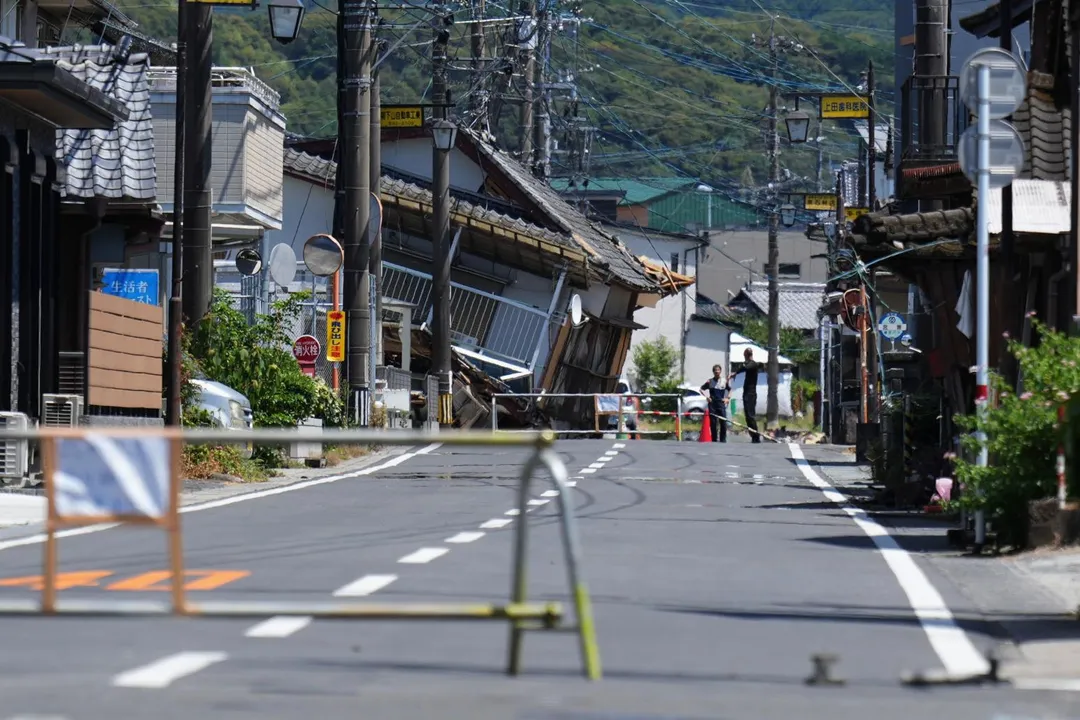 熊本強震災區復原之路漫長。(圖/美聯社)