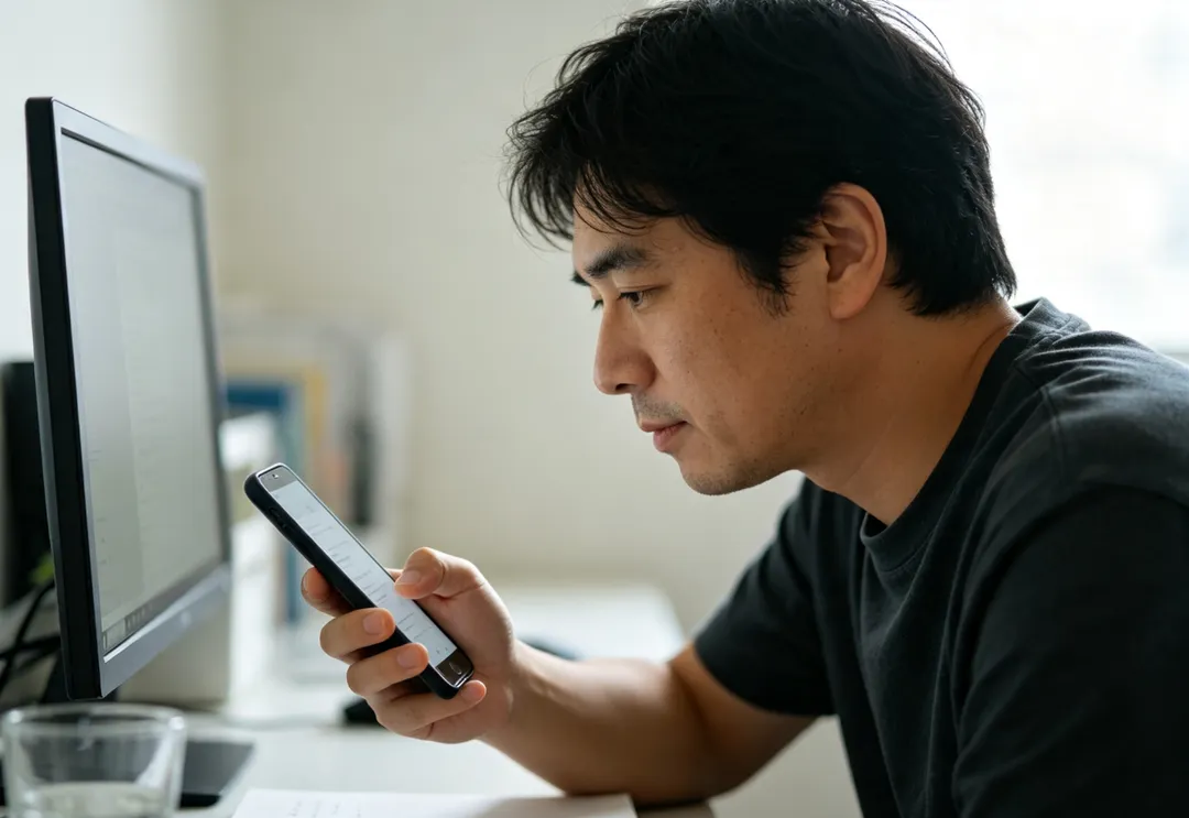 一名30多歲的電腦繪圖男工程師，本身患有600多度近視。他最近感到中央視野與夜間視力變差，原以為只是近視加深而改換深度數眼鏡，但依然看不清楚。（示意圖／AI生成）