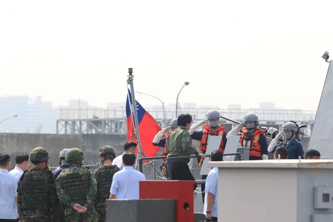 賴清德總統視導漢光演習。（圖／中天新聞）