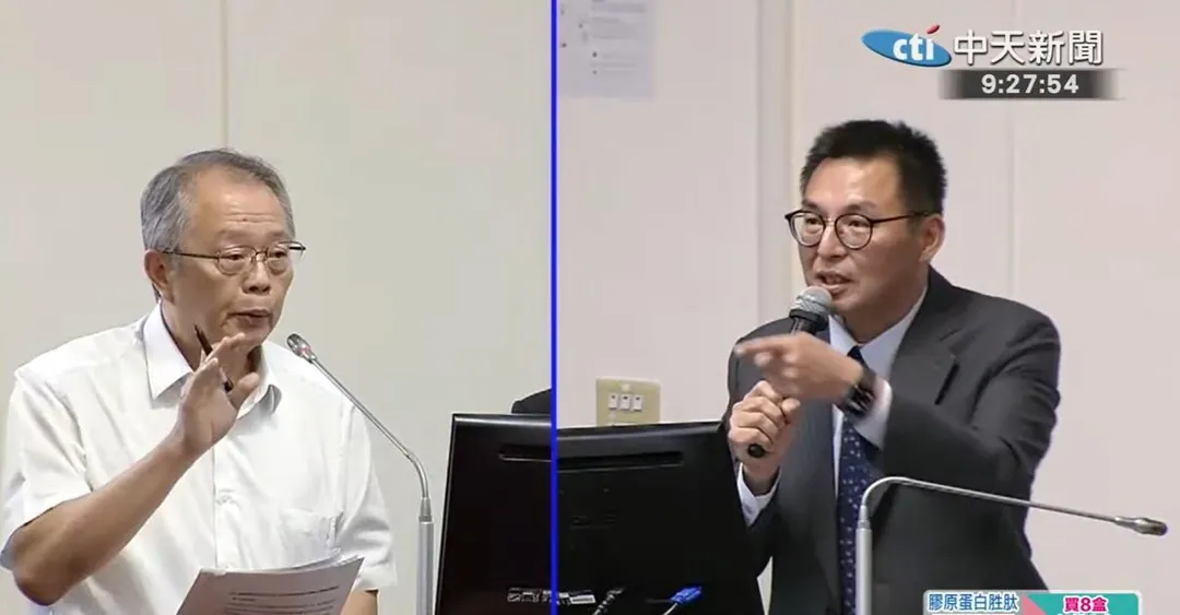 台糖副總經理蔡東霖（左）、民眾黨立委洪毓祥（右）。（圖／中天新聞）