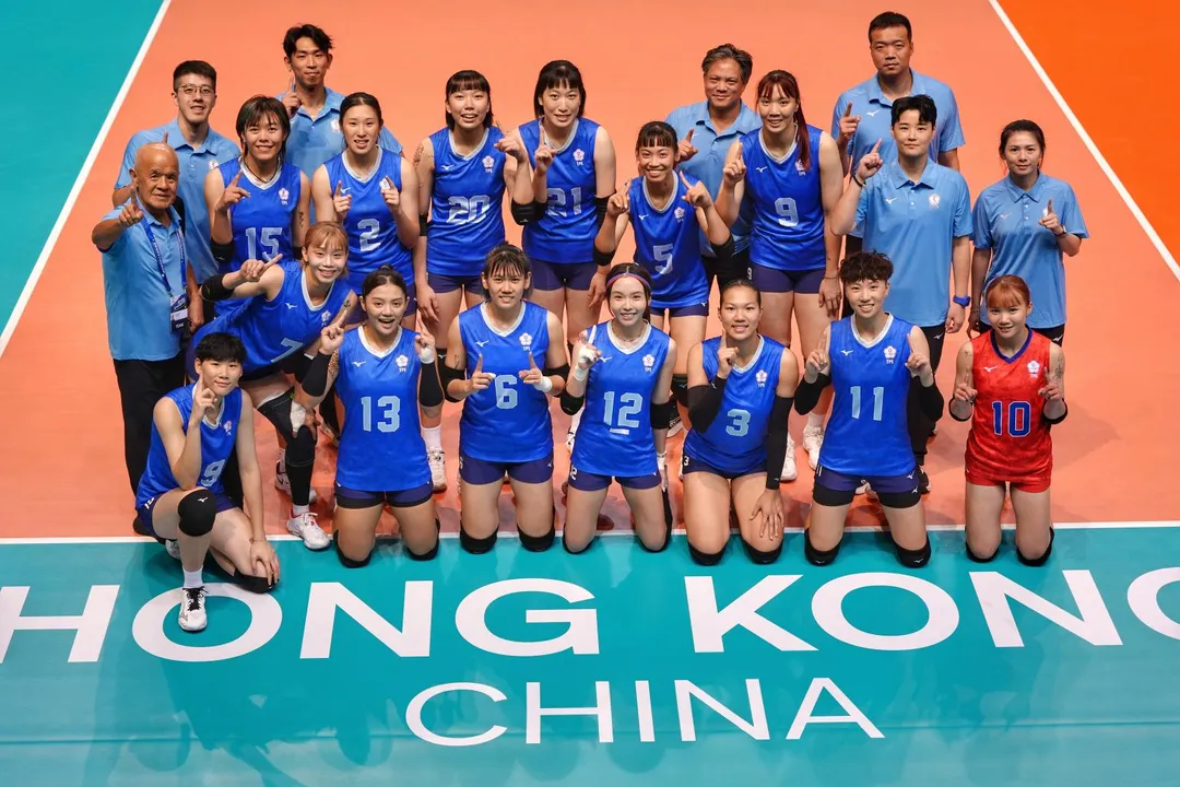 中華女排開心合影。（圖／sportfoto.aj提供）