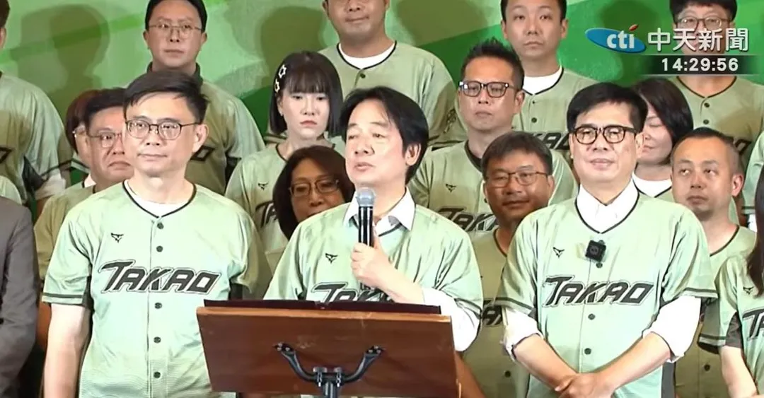總統兼民進黨主席賴清德昨在中常會中提及高雄「假民調」,引發國民黨不滿。(圖/中天新聞)