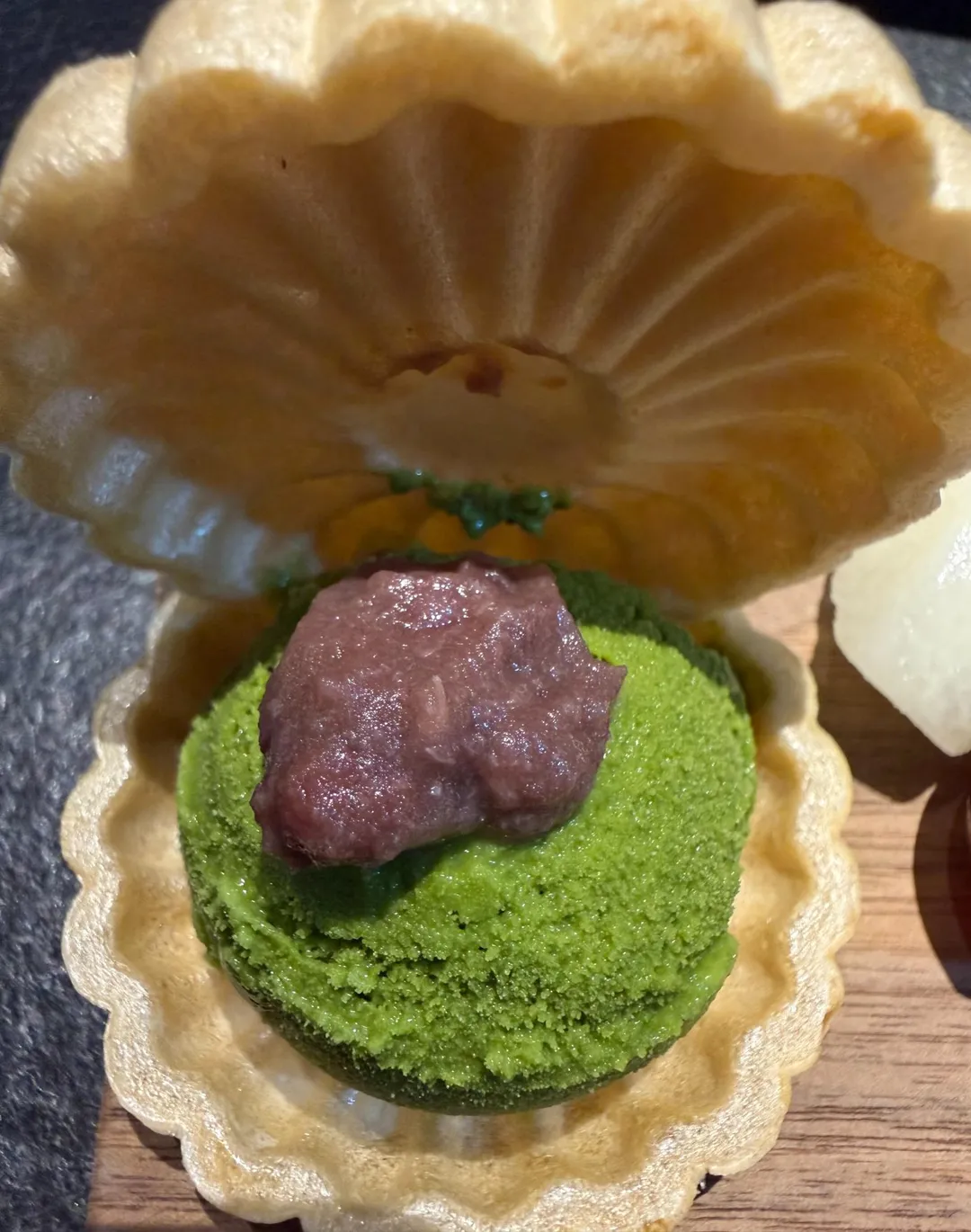 自製京都小山園抹茶冰淇淋。（圖／黃宏輝提供）
