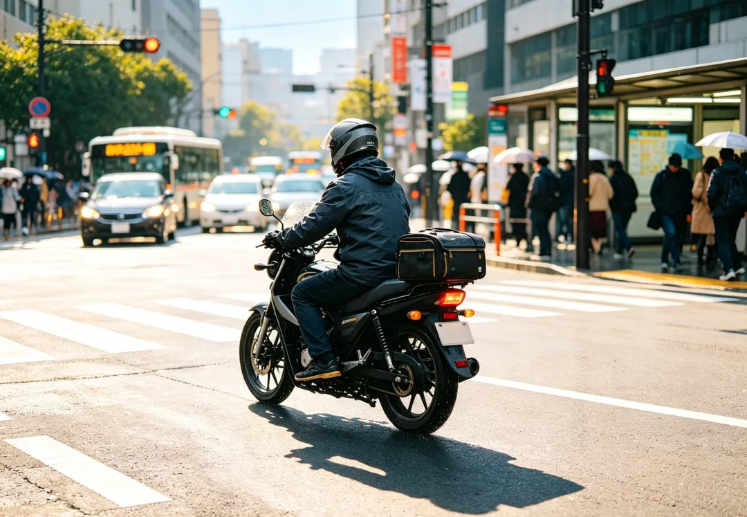 日照強烈,對每天騎車通勤的民眾來說,紫外線是不可忽略的眼睛傷害來源。(示意圖/AI生成圖)