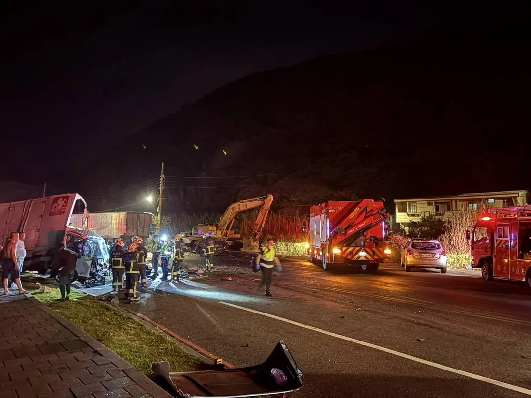 車禍現場。(圖/警方提供)