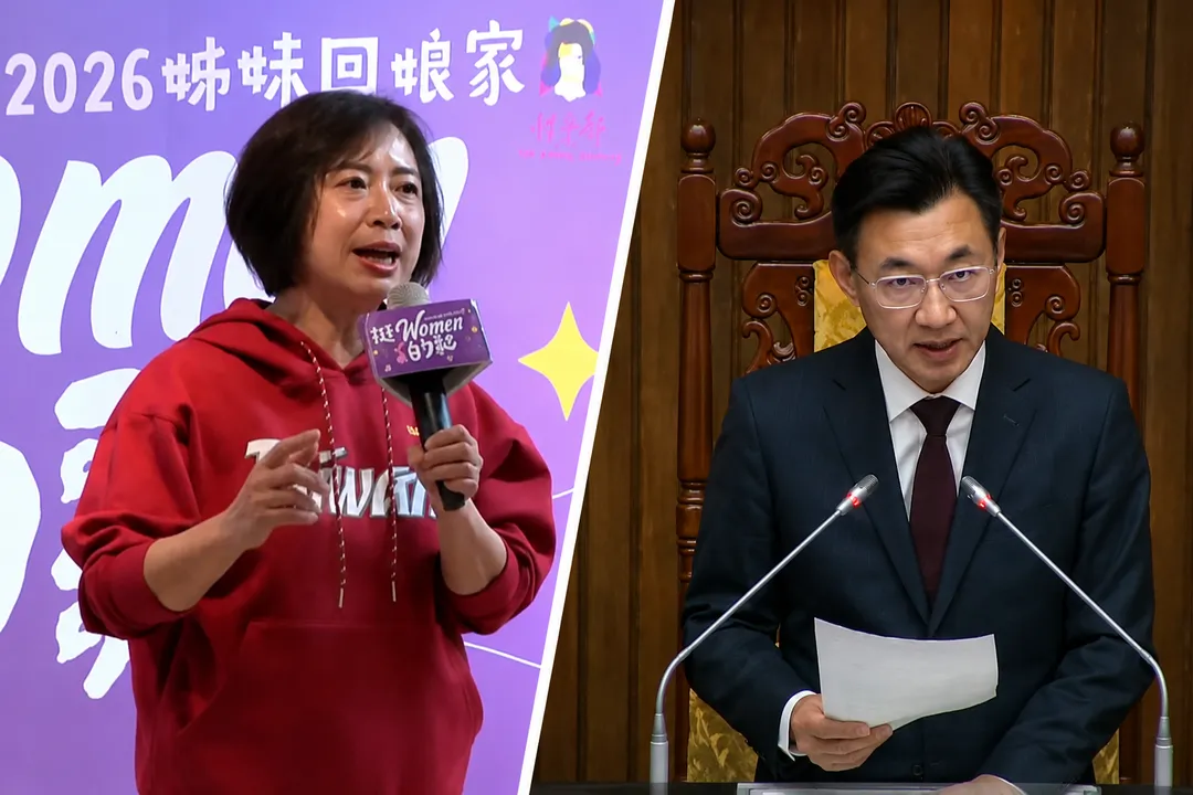 2026台中市長選舉由何欣純對決江啟臣。（圖／中天新聞合成）