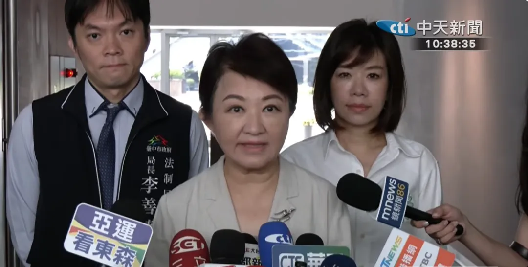 台中市長盧秀燕18日接受《中天新聞》等媒體聯訪。（圖／中天新聞）