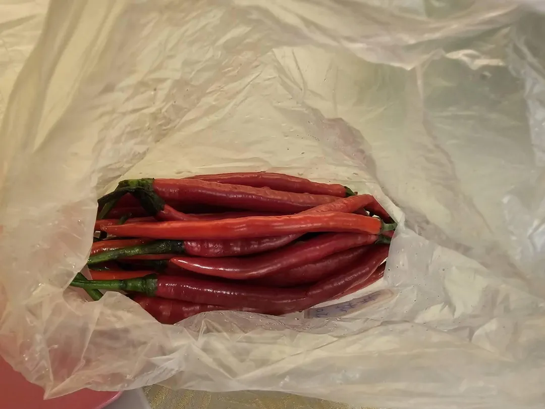 兄弟大飯店的「紅辣椒」檢出殺蟲劑氟尼胺0.13ppm(標準:0.01ppm以下)。(圖/北市衛生局)