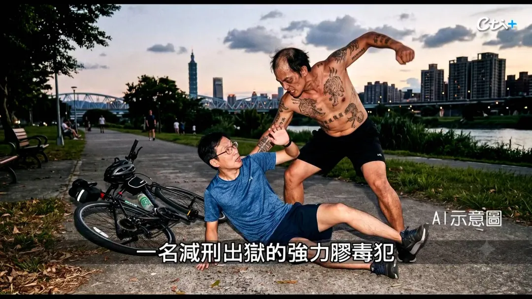 謝煥儒到河濱公園晨運，卻突然遭吸毒的楊振堂活活毆死。(圖/老Z調查線)