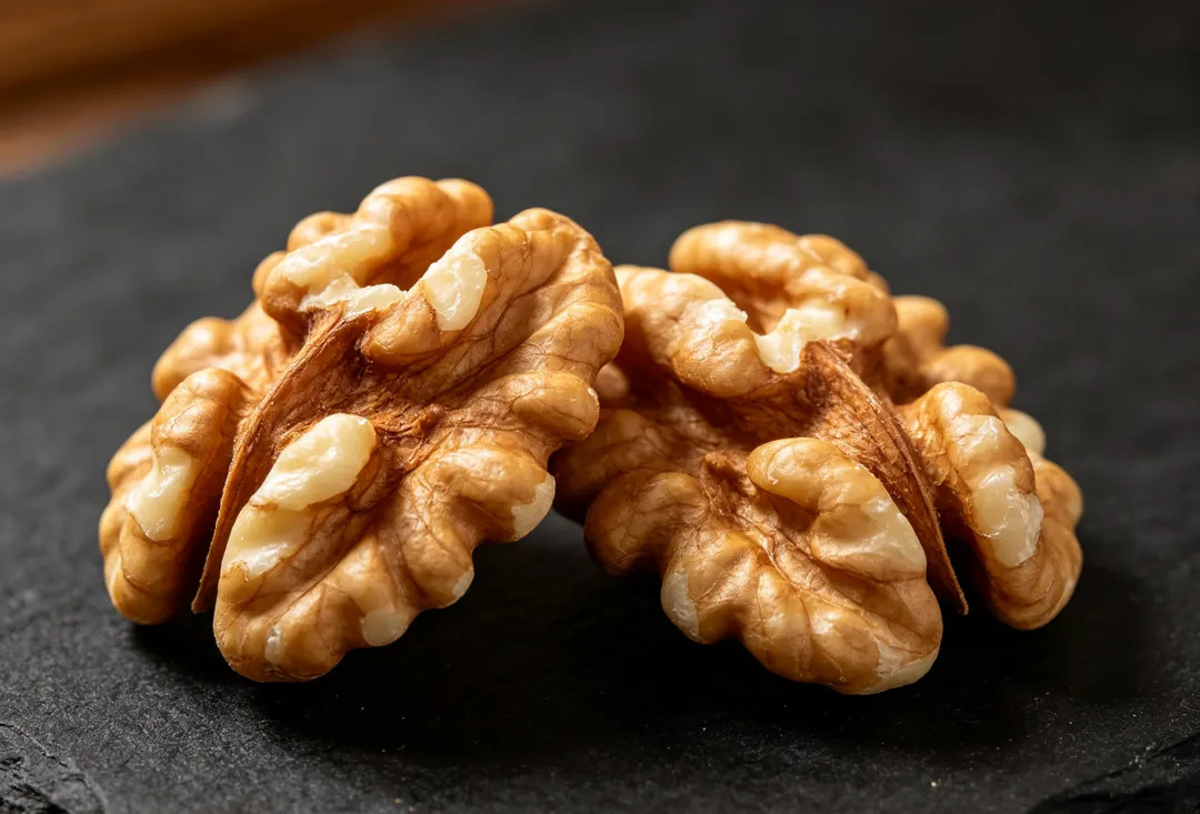 核桃含有多元不飽和脂肪酸,包括植物性Omega-3,也就是α-linolenic acid(ALA),另含膳食纖維、多酚及其他植物性營養成分。(示意圖/AI生成圖)
