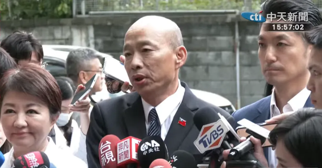 韓國瑜20日受訪。（圖／中天新聞）