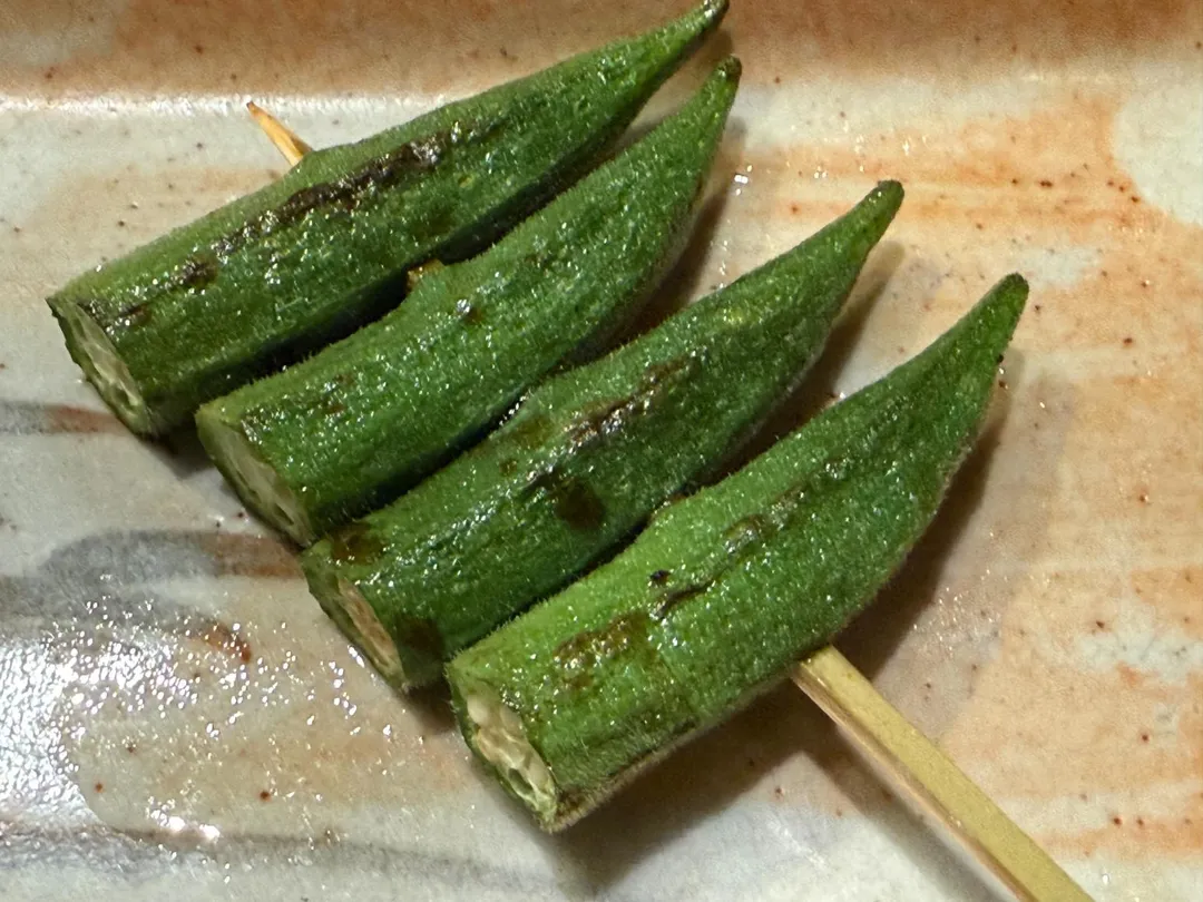 烤秋葵。(圖/黃宏輝提供)