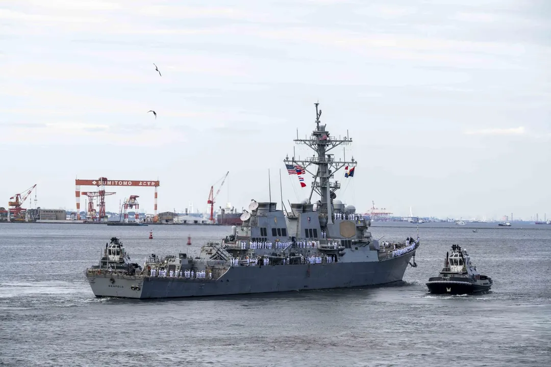班福特號在南海發生斷電漂流意外，現已拖回修復。(圖/美國海軍)