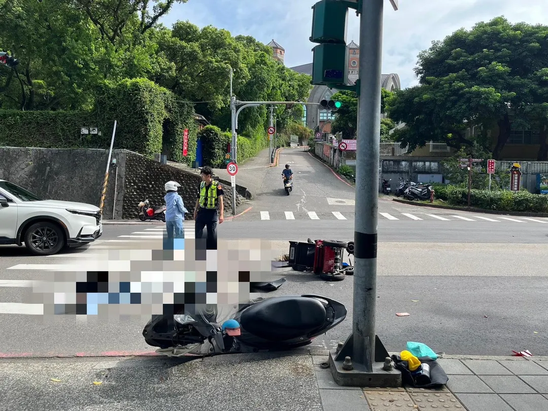 車禍現場。（圖／警方提供）