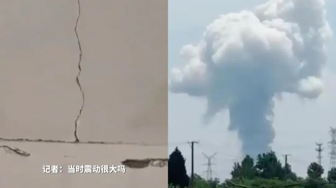 安峰鎮集中銷毀非法爆竹，隔壁村竟受災。（圖／翻攝澎湃新聞）