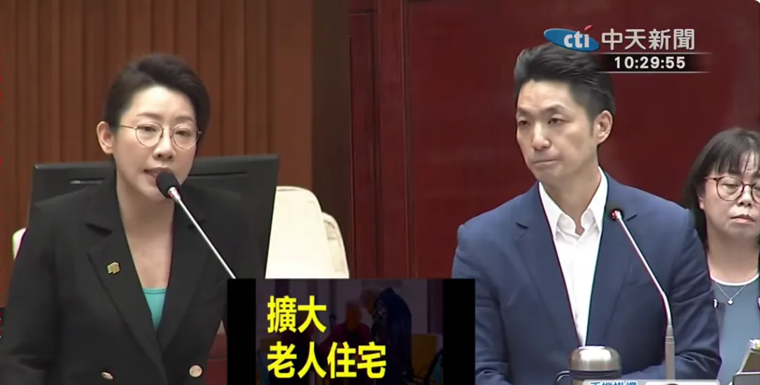 林珍羽28日質詢蔣萬安。（圖／中天新聞）