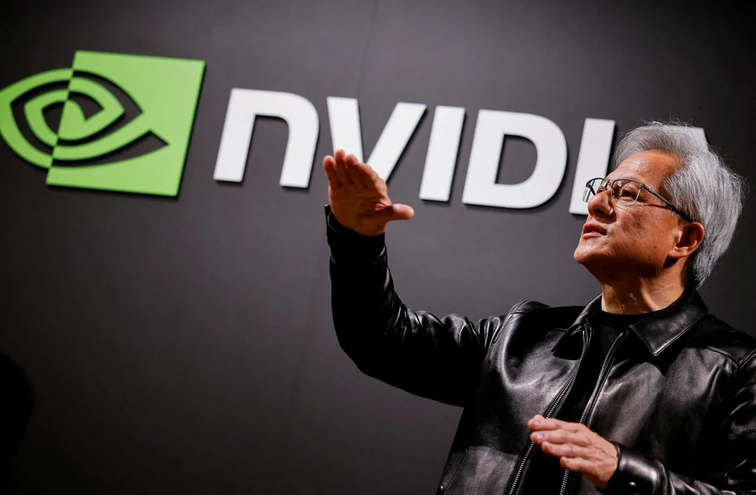 台灣時間今晚9點左右，聯發科技執行長蔡力行將與NVIDIA執行長黃仁勳一同接受Bloomberg採訪。（圖／路透社）