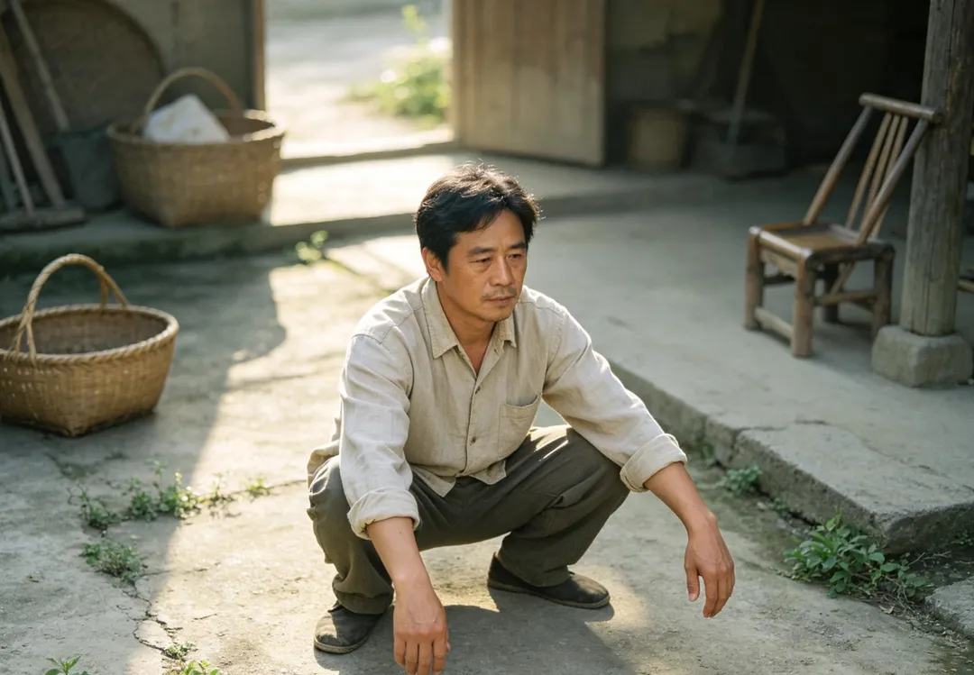 張家銘表示，許多人小時候都能自然蹲在地上吃飯、玩耍，這就是常見的「亞洲蹲」。（示意圖／AI生成圖）