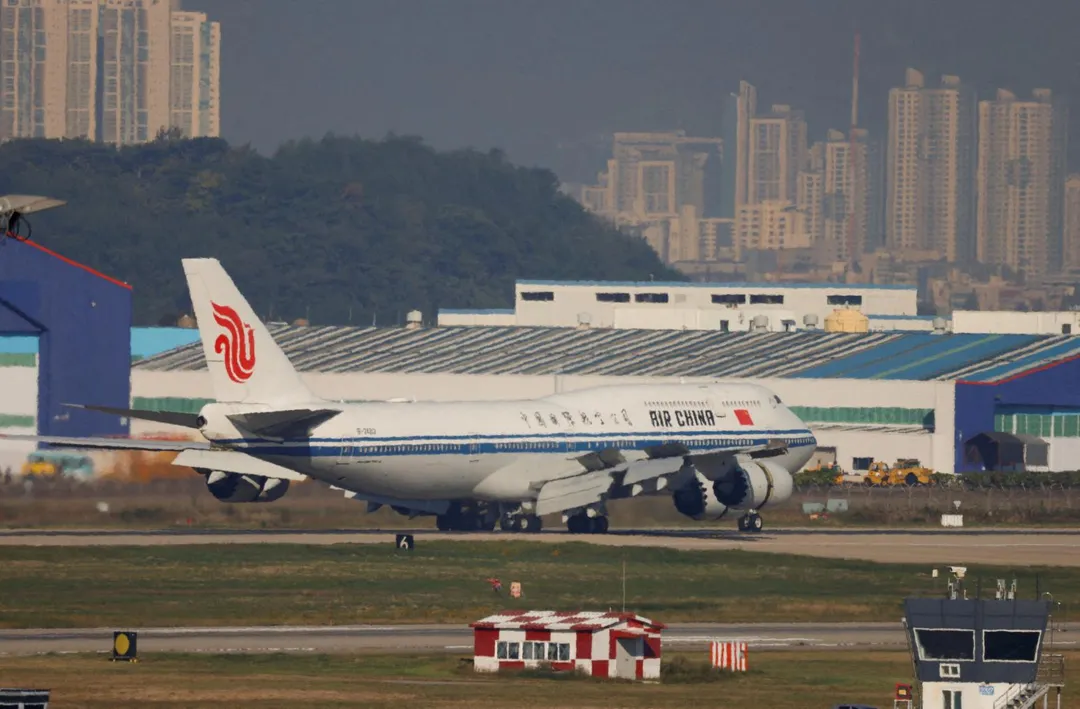 中國國際航空公司班機。（圖／路透社）