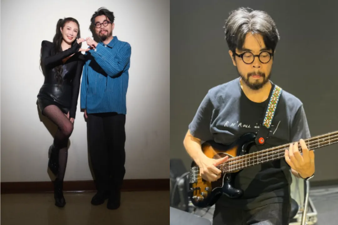 蔡坤奇（奇哥）曾與魏如萱組成樂團「自然捲」。（圖／翻攝自魏如萱、奇哥臉書）