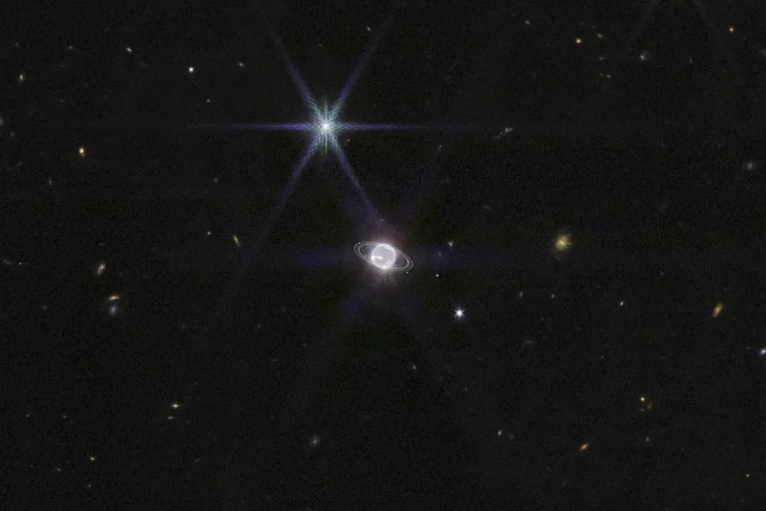 台北天文館9月主題導覽「海王星」。(圖/台北天文館/圖片來源:詹姆斯.韋伯太空望遠鏡)