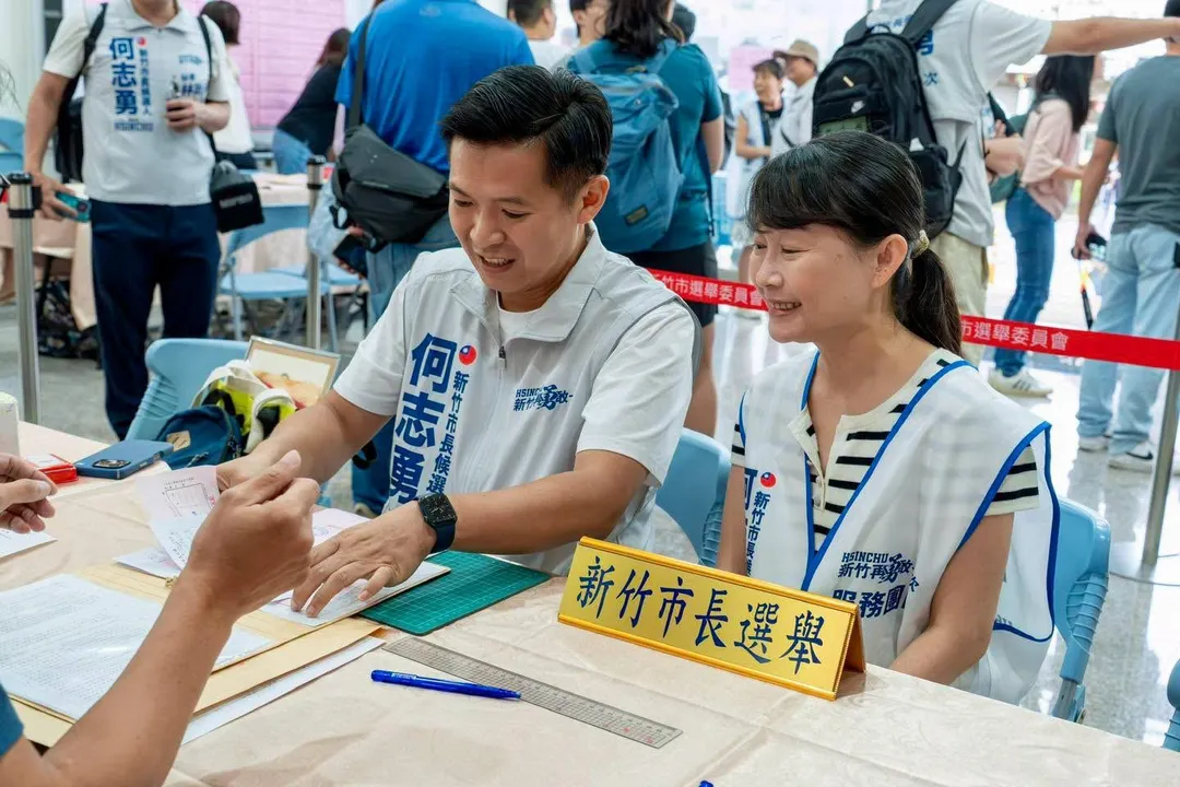 何志勇登記參選新竹市長。（圖／翻攝何志勇臉書）