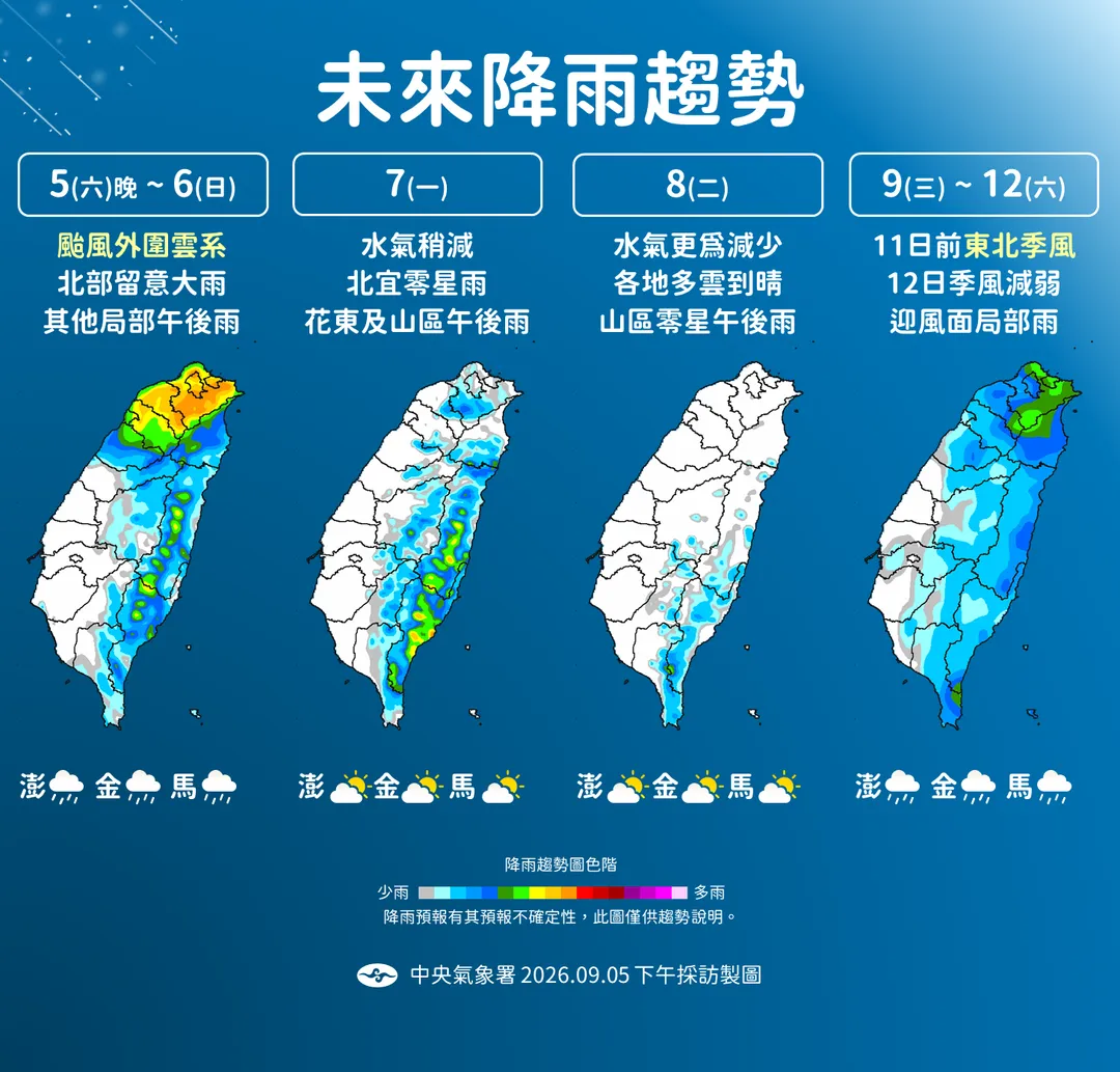 未來降雨趨勢。（圖／中央氣象署）