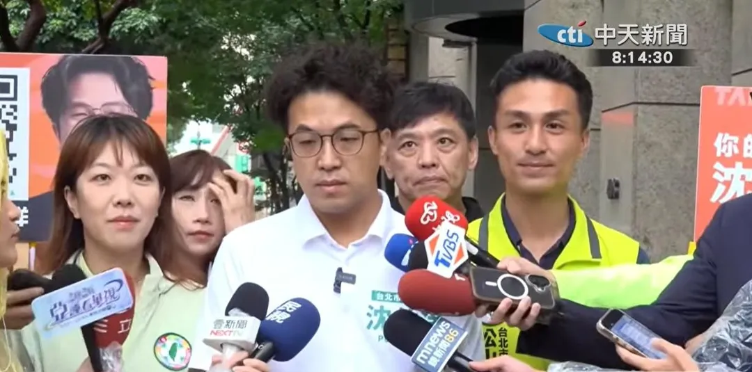 沈伯洋受訪。（圖/中天新聞）