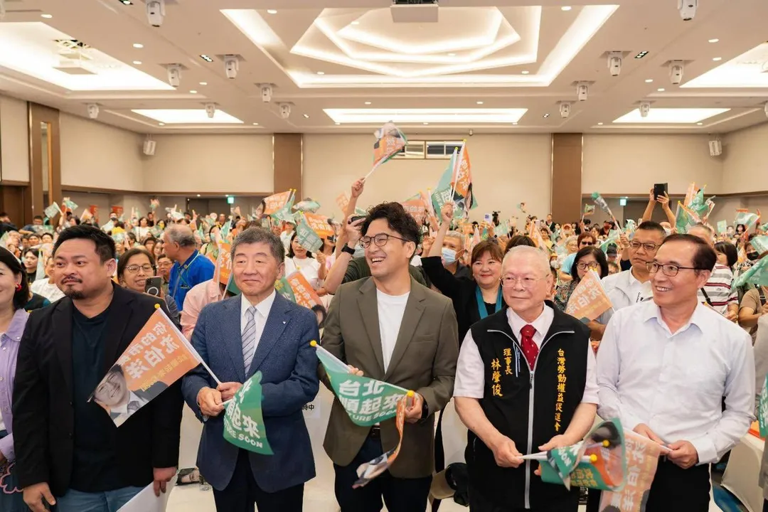 陳時中出席「沈伯洋勞工後援會」。（圖／翻攝沈伯洋臉書）