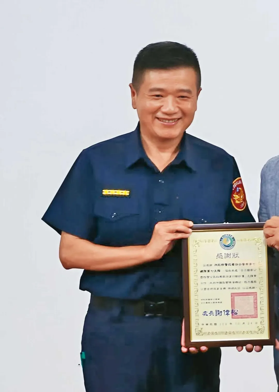保七總隊第七大隊大隊長邱盛煥。（圖／翻攝「台江國家公園管理處」臉書）