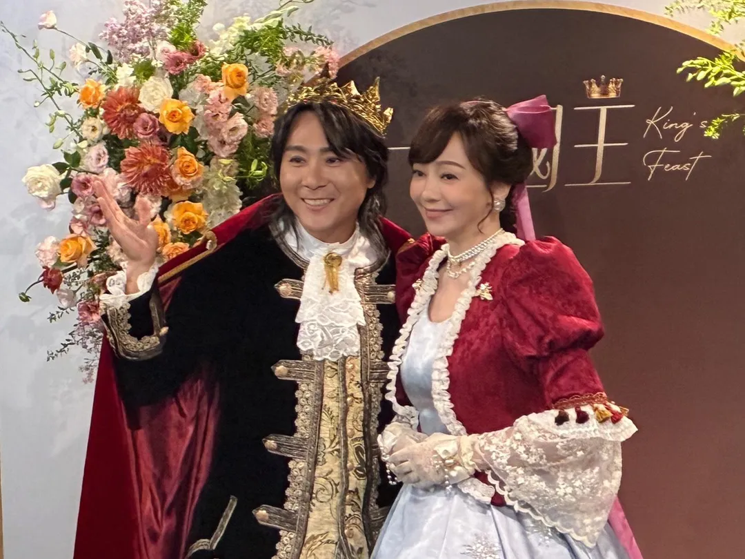 王仁甫（左）與季芹（右）8日出席餐飲品牌活動。（圖／記者郭竹倩 攝）