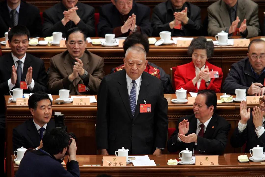 董建華於2005年3月12日被任命為大陸全國政協副主席。（資料照／美聯社）