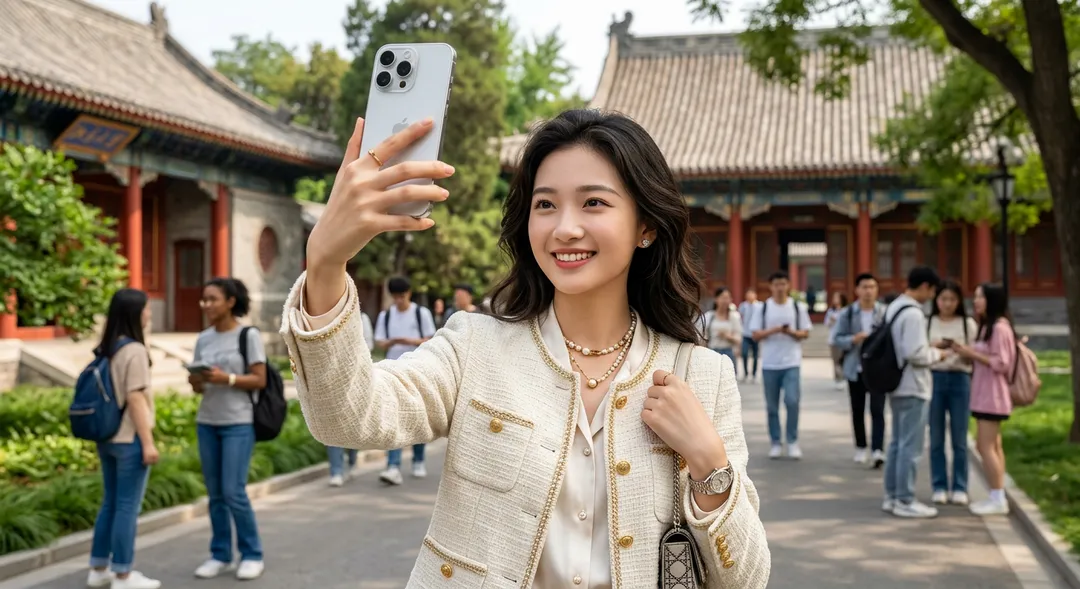 陸女大生買iPhone打扮入時貧困資助被停。（示意圖／AI生成）