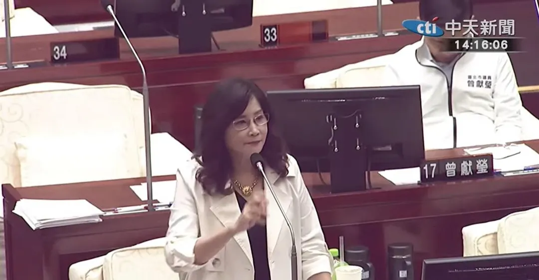 國民黨台北市議員秦慧珠。(圖/中天新聞)