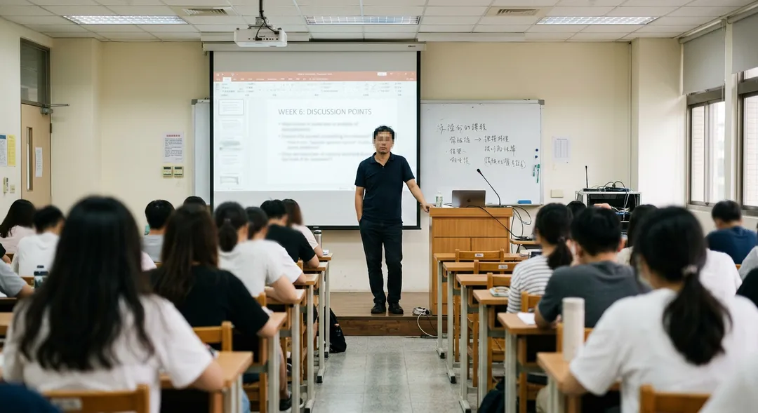 大學通識課教授開學自爆欠債才教課，厭世發言引發學生熱烈討論。（圖／示意圖／AI生成）