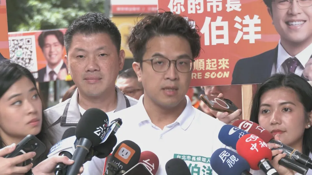 民進黨台北市長參選人沈伯洋。（圖／中天新聞）