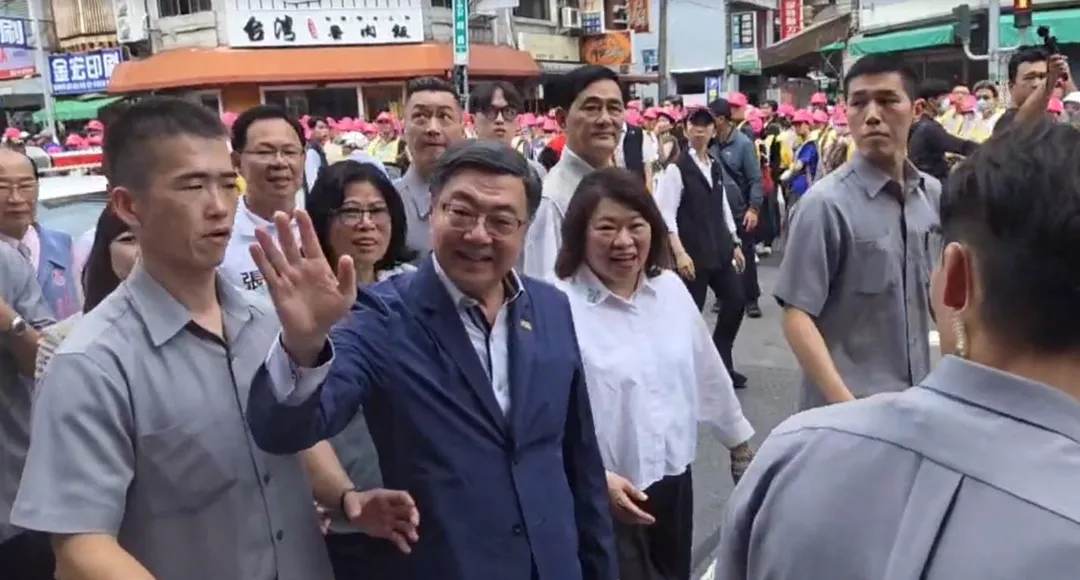 卓榮泰11日下午來到嘉義市出席活動。（圖／中天新聞）