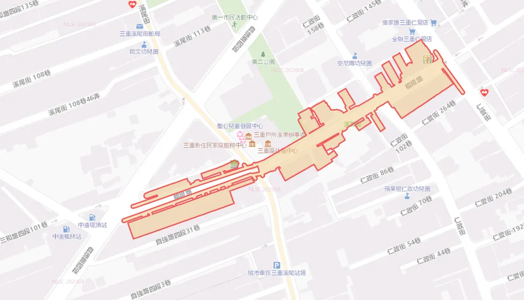 新北市三重區福隆路1號至121號、溪尾街56號、仁愛街274號至276號雙號側12日將停水。（圖／翻攝台北自來水事業處）
