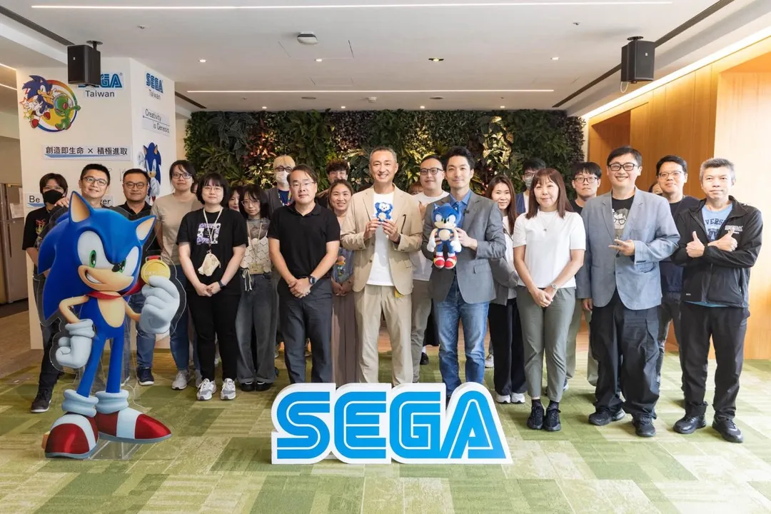 蔣萬安11日拜訪日商世雅育樂股份有限公司（SEGA）。（圖／翻攝蔣萬安臉書）