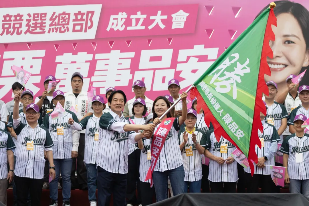 總統賴清德12日為陳品安站台。(圖/翻攝陳品安臉書)